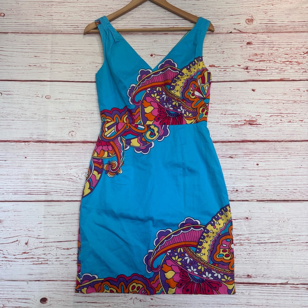 Lilly Pulitzer Kiki Sheath Dress in Optical Confusion Sz 4